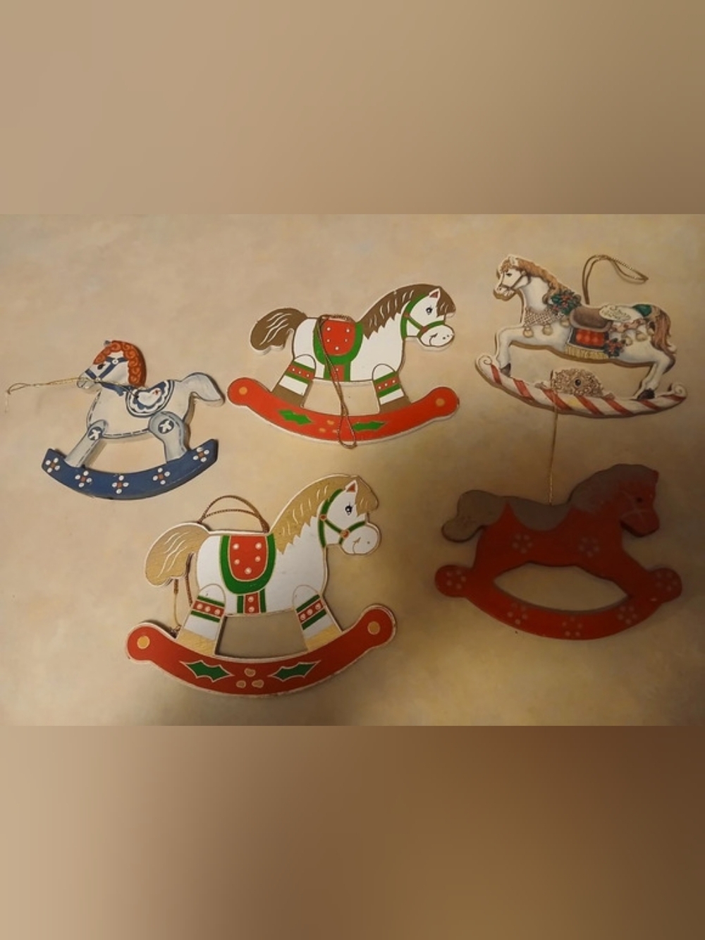 Vintage Rocking Horse Christmas Ornaments lot
